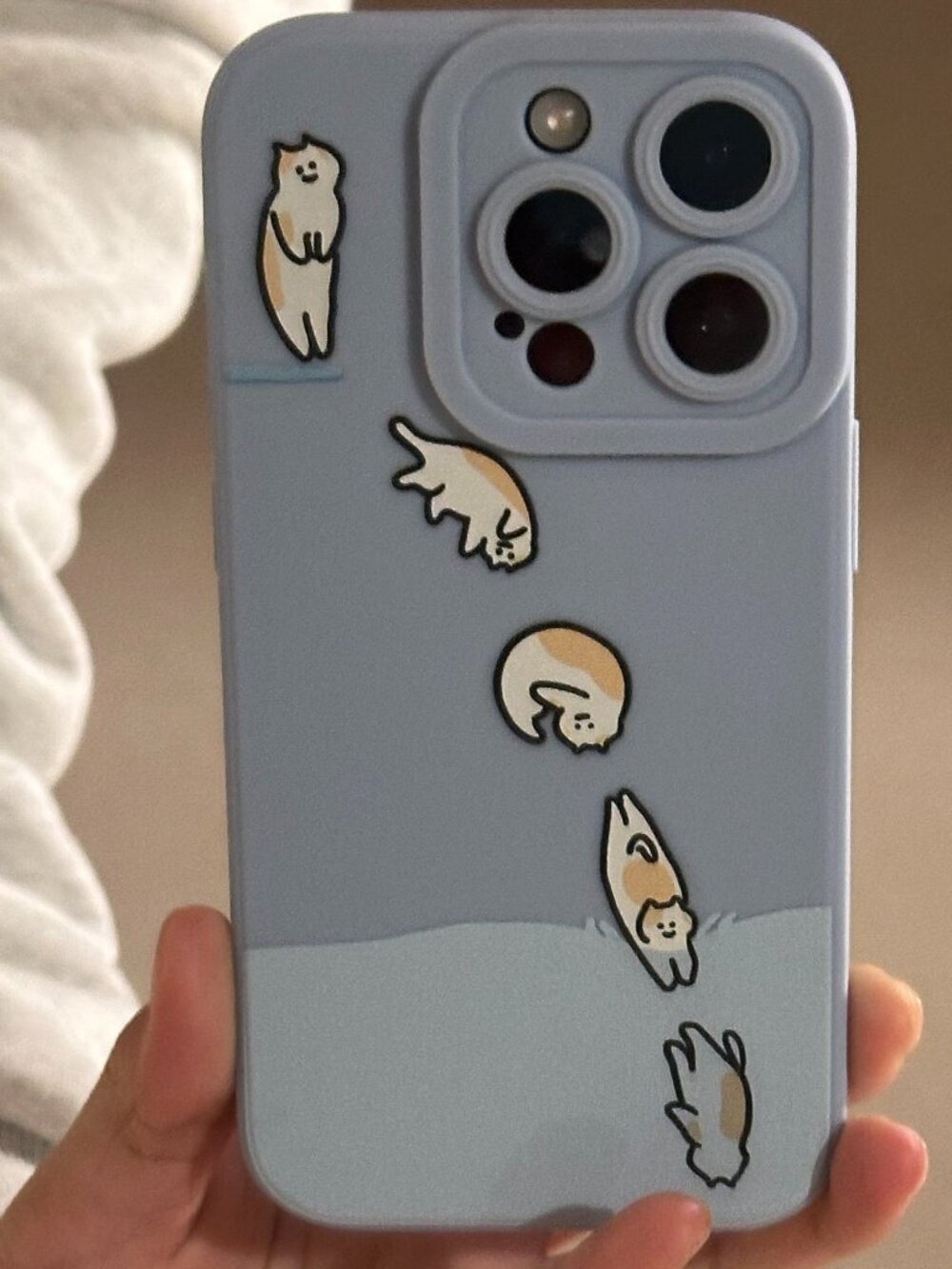 Sweet Blue Cat iPhone Case | Girlish Aesthetic